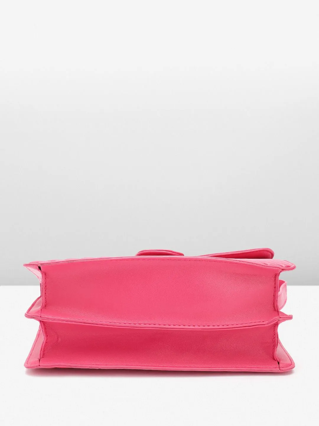 Lino Perros Women Striped Structured Sling Bag with Quilted Detail