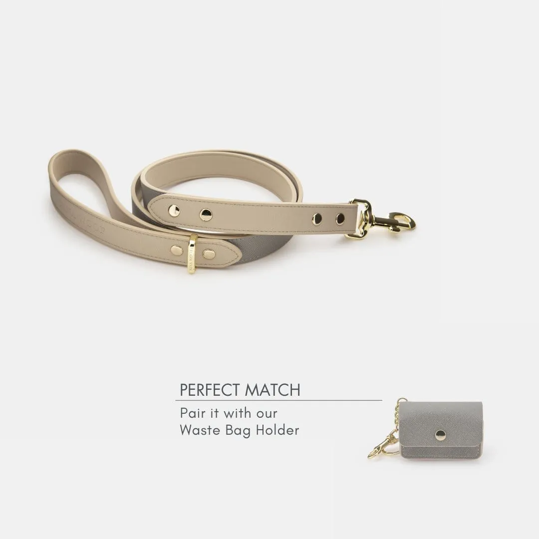 London Vegan Leather 4ft Leash | Grey