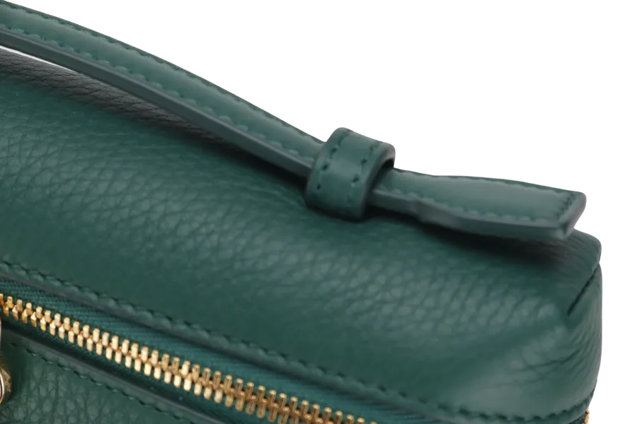 LORO PIANA L19 EXTRA POCKET GREEN GOLD HARDWARE WITH STRAP, DUST COVER & BOX