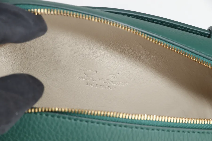 LORO PIANA L19 EXTRA POCKET GREEN GOLD HARDWARE WITH STRAP, DUST COVER & BOX
