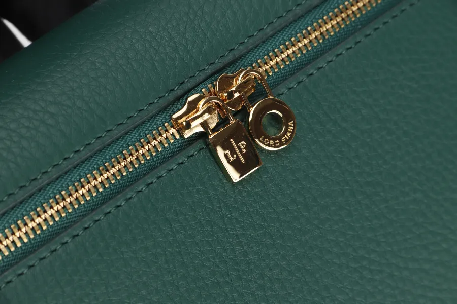 LORO PIANA L19 EXTRA POCKET GREEN GOLD HARDWARE WITH STRAP, DUST COVER & BOX