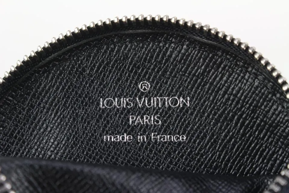 Louis Vuitton Black Monogram Satin Conte De Fees Apple Round Coin Pouch 214lv84