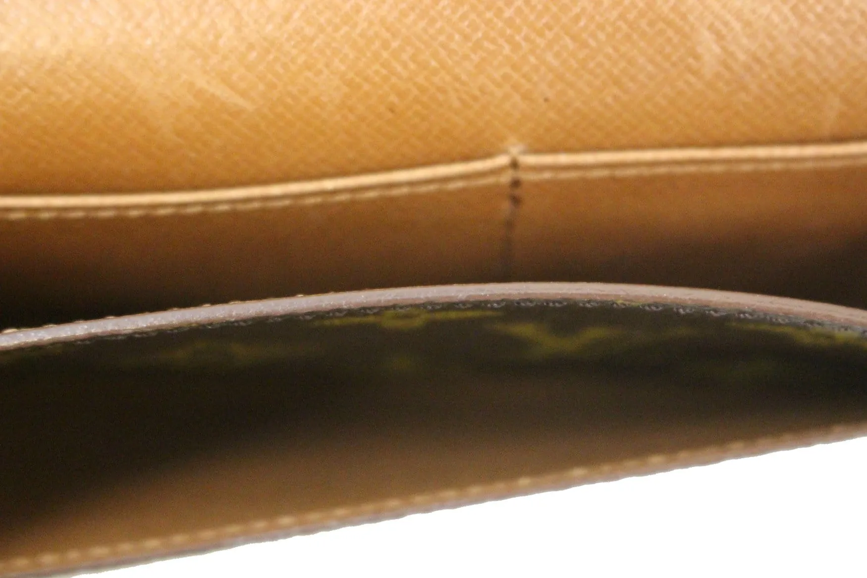 LOUIS VUITTON Credit Wallet Pre Loved Monogram Canvas Porte Yen 3 Cartes