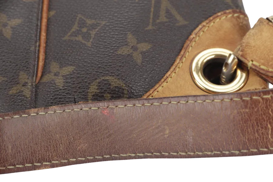 LOUIS VUITTON GALLIERA SHOULDER BAG PM MONOGRAM COATED CANVAS GOLD HARDWARE NO DUST COVER
