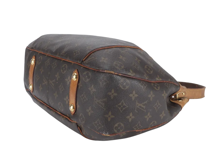 LOUIS VUITTON GALLIERA SHOULDER BAG PM MONOGRAM COATED CANVAS GOLD HARDWARE NO DUST COVER