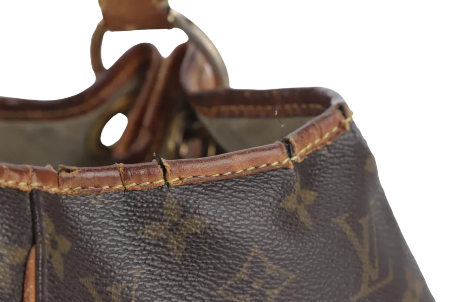 LOUIS VUITTON GALLIERA SHOULDER BAG PM MONOGRAM COATED CANVAS GOLD HARDWARE NO DUST COVER