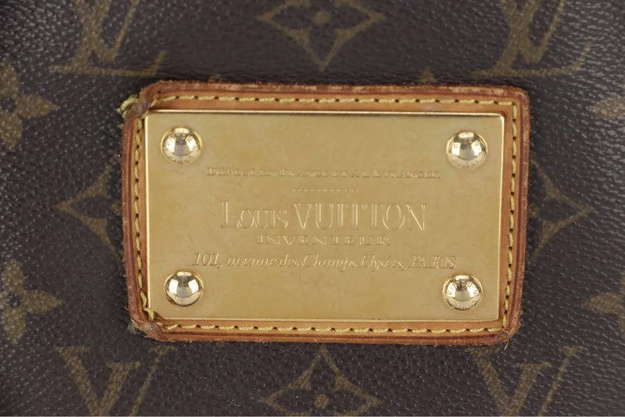 LOUIS VUITTON GALLIERA SHOULDER BAG PM MONOGRAM COATED CANVAS GOLD HARDWARE NO DUST COVER