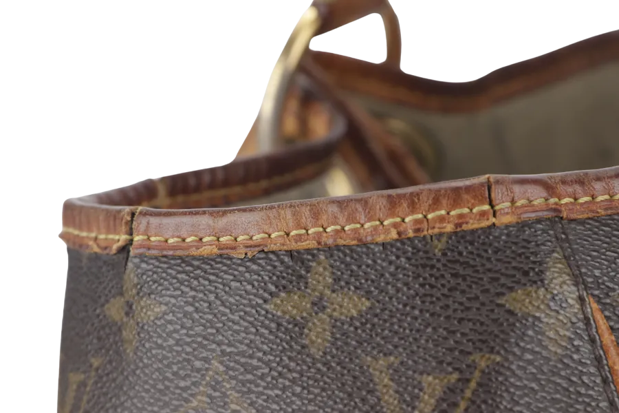 LOUIS VUITTON GALLIERA SHOULDER BAG PM MONOGRAM COATED CANVAS GOLD HARDWARE NO DUST COVER