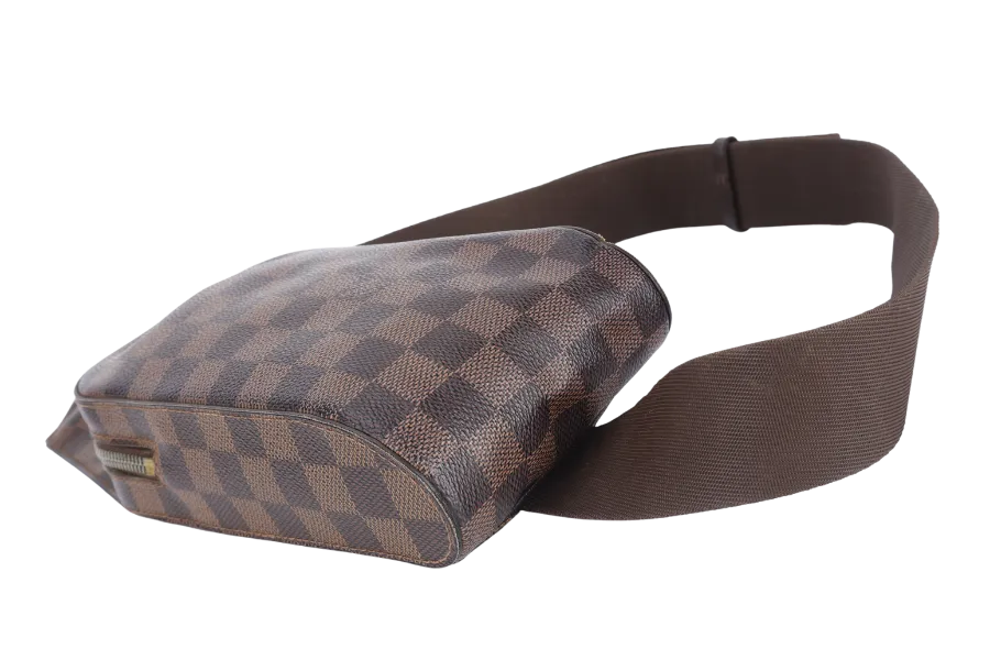 LOUIS VUITTON GERONIMOS BELT BAG DAMIER EBENE CANVAS GOLD HARDWARE NO DUST COVER