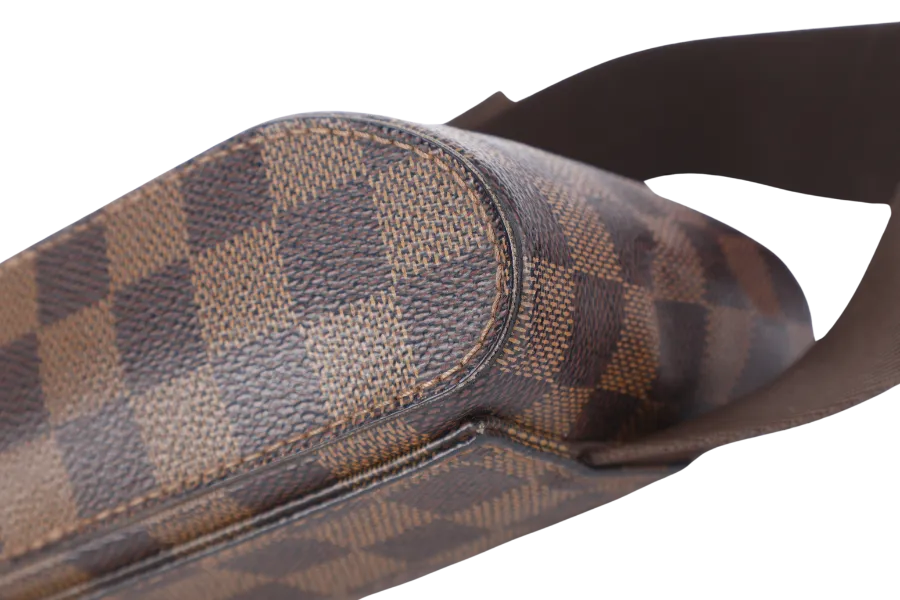 LOUIS VUITTON GERONIMOS BELT BAG DAMIER EBENE CANVAS GOLD HARDWARE NO DUST COVER