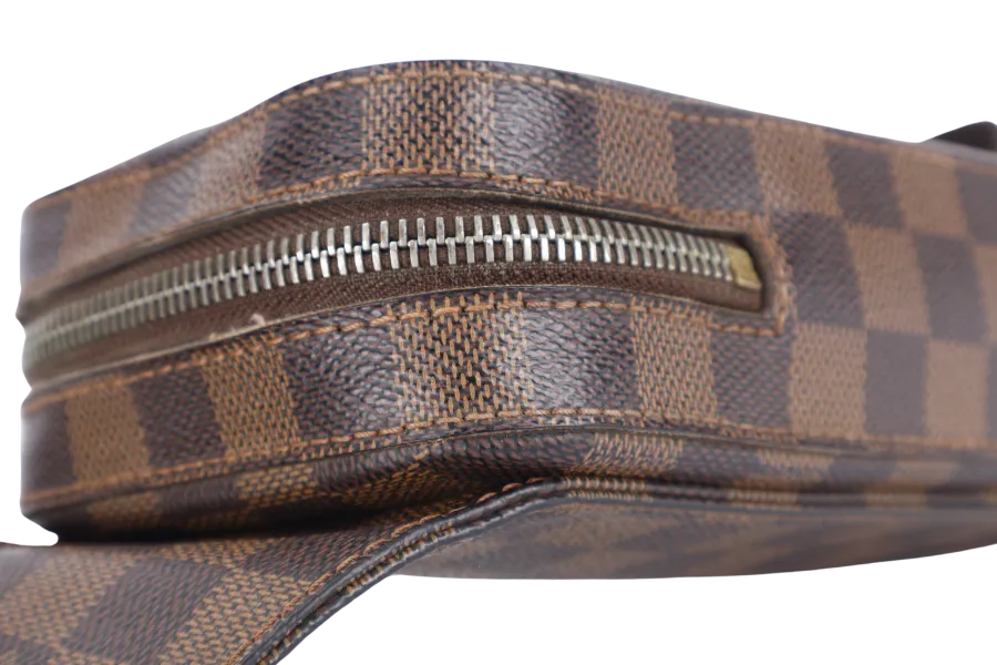 LOUIS VUITTON GERONIMOS BELT BAG DAMIER EBENE CANVAS GOLD HARDWARE NO DUST COVER