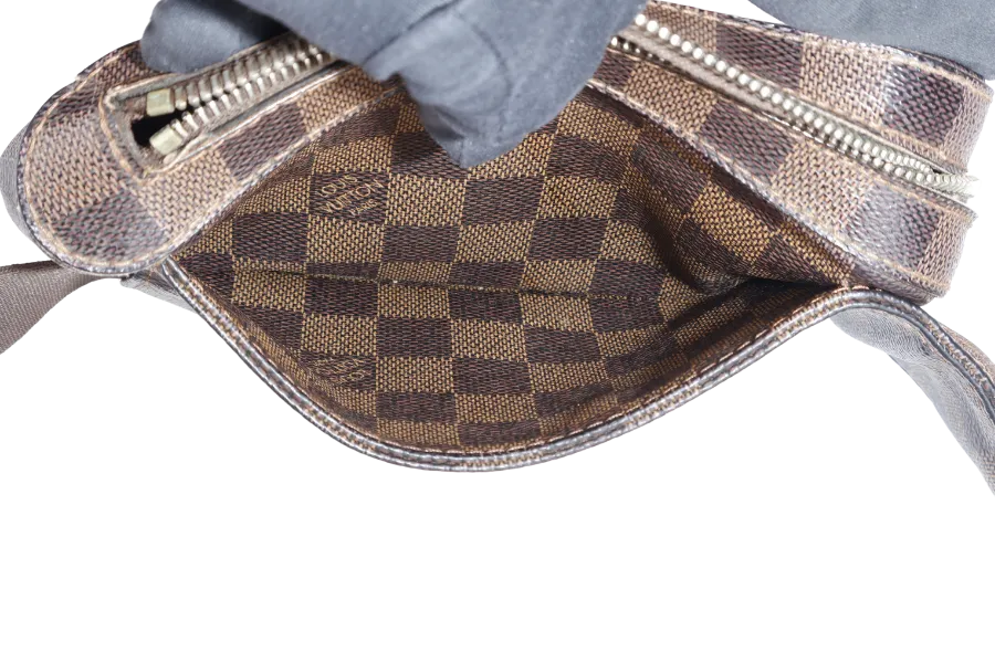 LOUIS VUITTON GERONIMOS BELT BAG DAMIER EBENE CANVAS GOLD HARDWARE NO DUST COVER