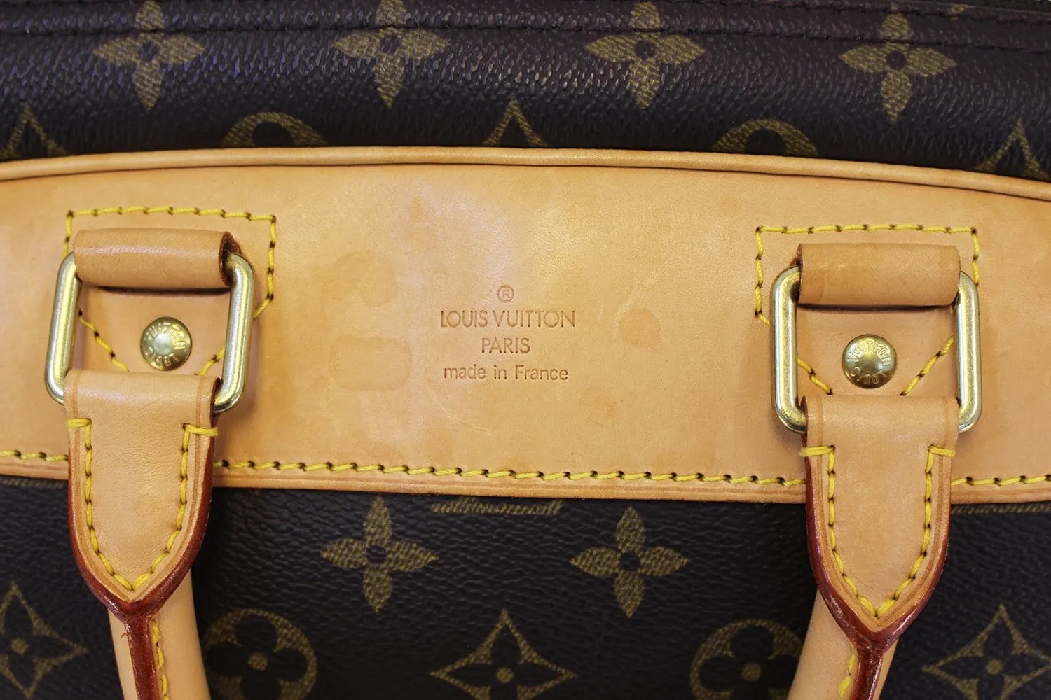 LOUIS VUITTON Monogram Evasion Brown Boston Travel Bag