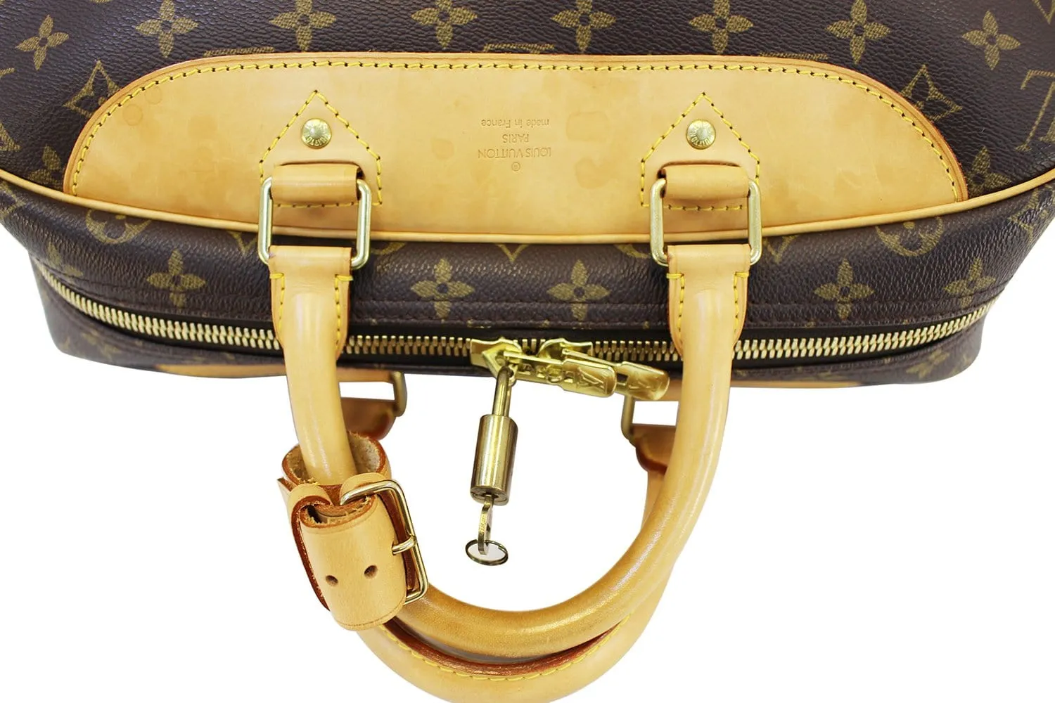 LOUIS VUITTON Monogram Evasion Brown Boston Travel Bag