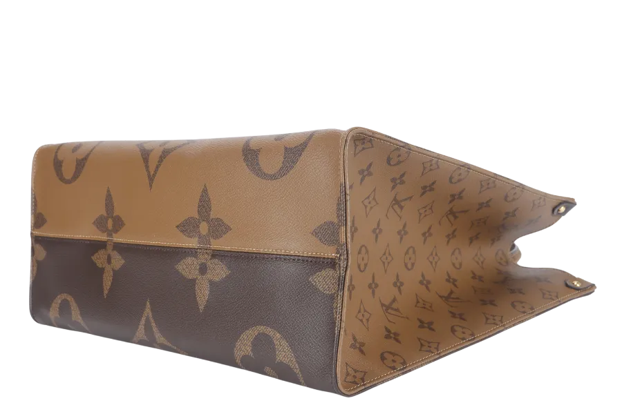 LOUIS VUITTON ONTHEGO GM (M44576) MONOGRAM GIANT CANVAS GOLD HARDWARE WITH DUST COVER AND BOX