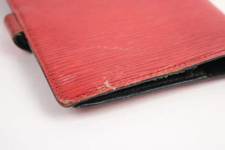 Louis Vuitton Red Epi Agenda 25LVA909