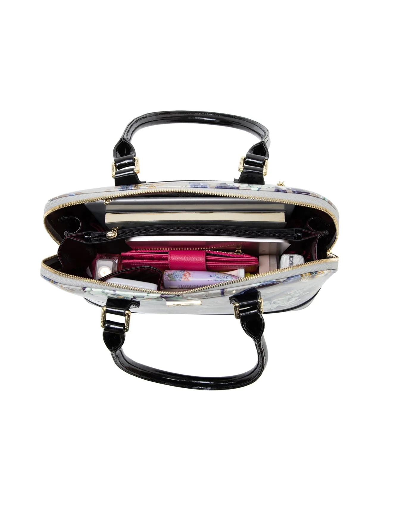 LUCINDA PATENT LEATHER DOME BAG- SN58-6801