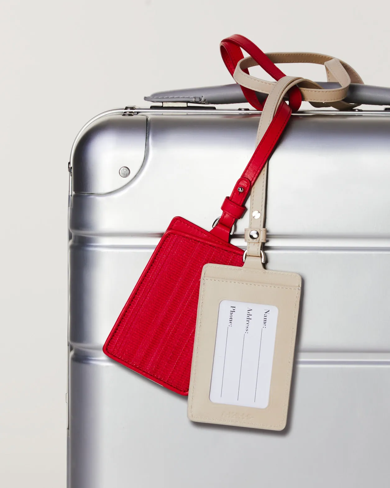 Luggage Tag in Horsehair and Leather