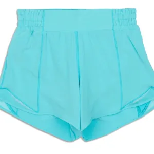 Lululemon Hotty Hot Low-Rise Lined Short 2.5&quot; Electric Turquoise