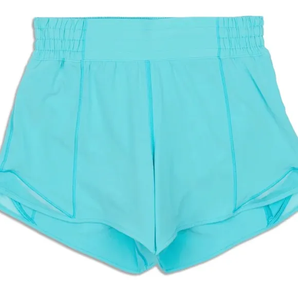 Lululemon Hotty Hot Low-Rise Lined Short 2.5&quot; Electric Turquoise