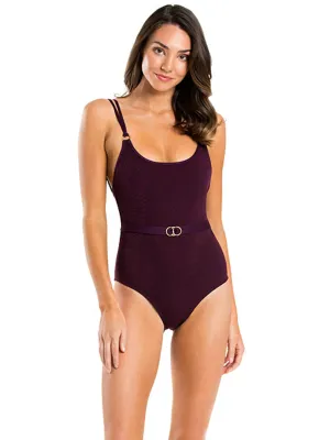 Luscious One Piece Tank Plum