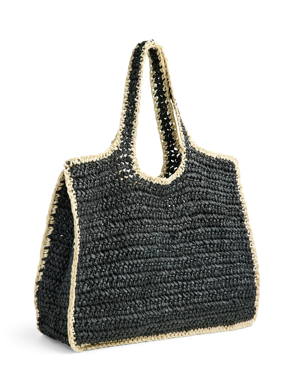 Lydia Weave Contrast Tote Shopper