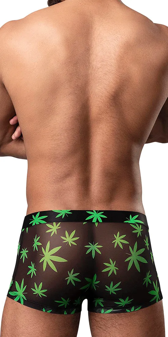 Male Power 145-294 Hazy Dayz Pouch Short Pot Leaf