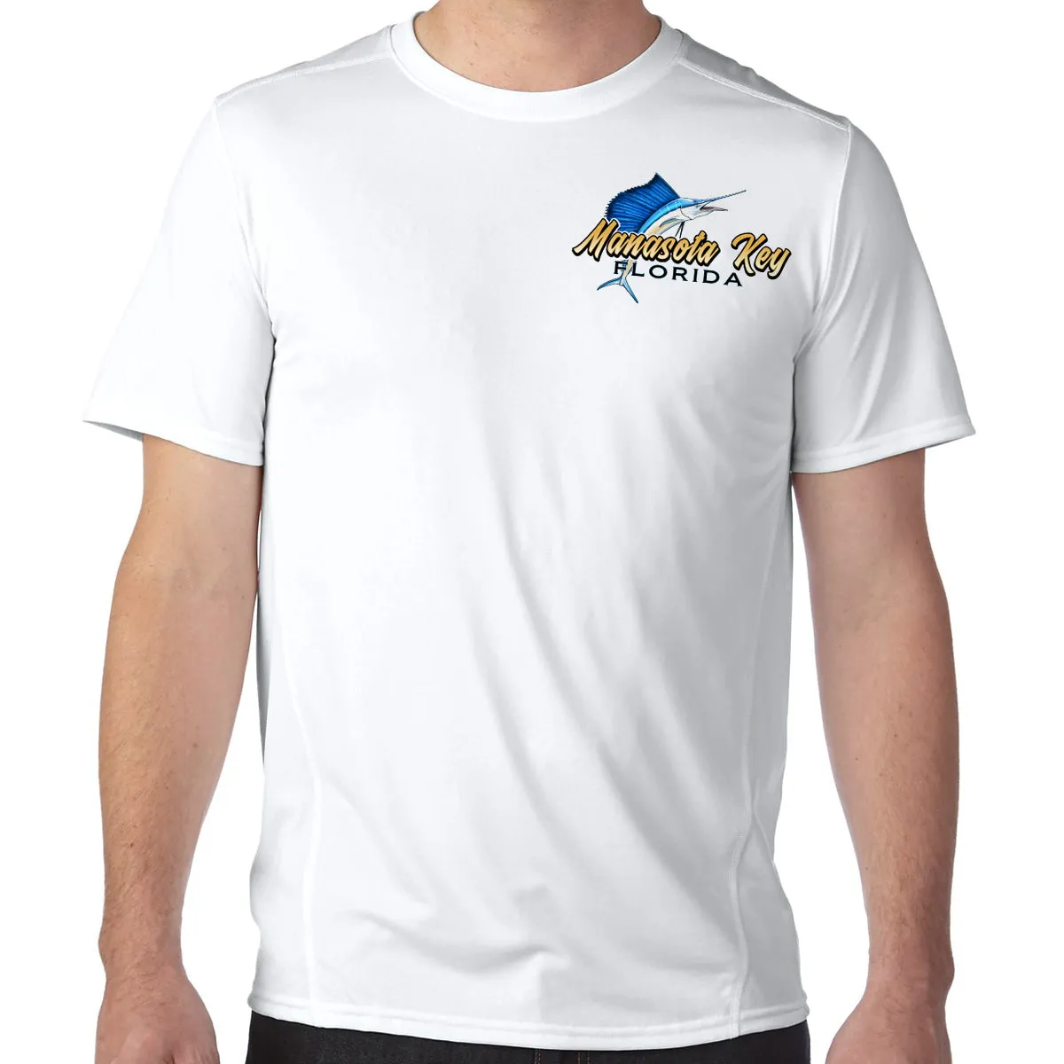 Manasota Key, FL Sailfish Performance Tech T-Shirt