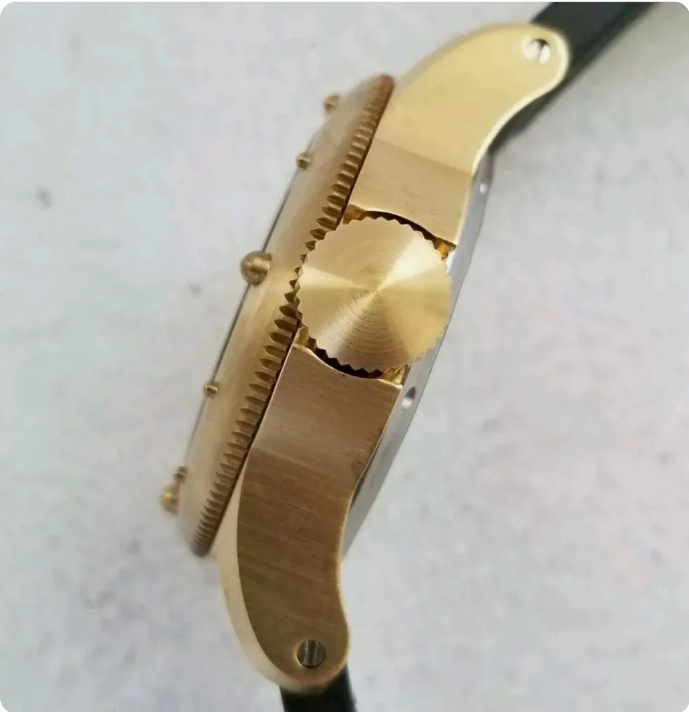 Maranez Rawai Brass Blue Face Watch