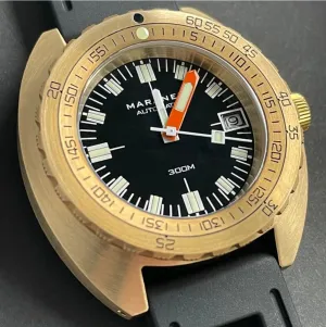 Maranez Samui Brass Watch Black Orange Hand