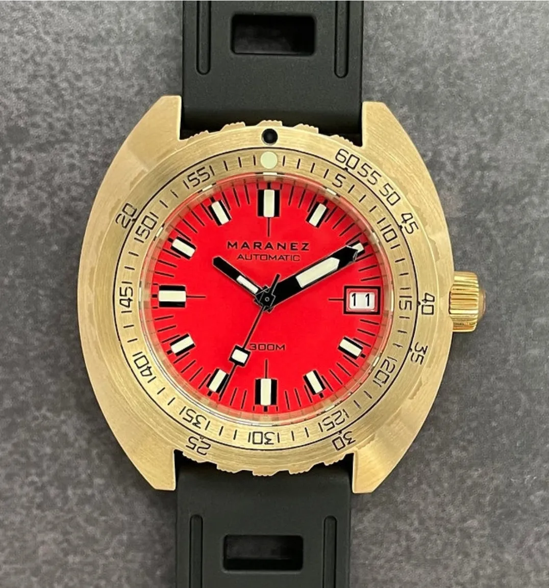 Maranez Samui Brass Watch Red