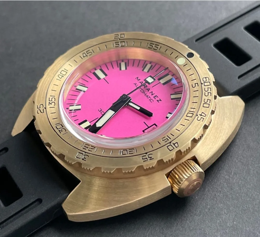 Maranez Samui Vintage Brass Watch Pink