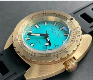 Maranez Samui Vintage Brass Watch Turquoise