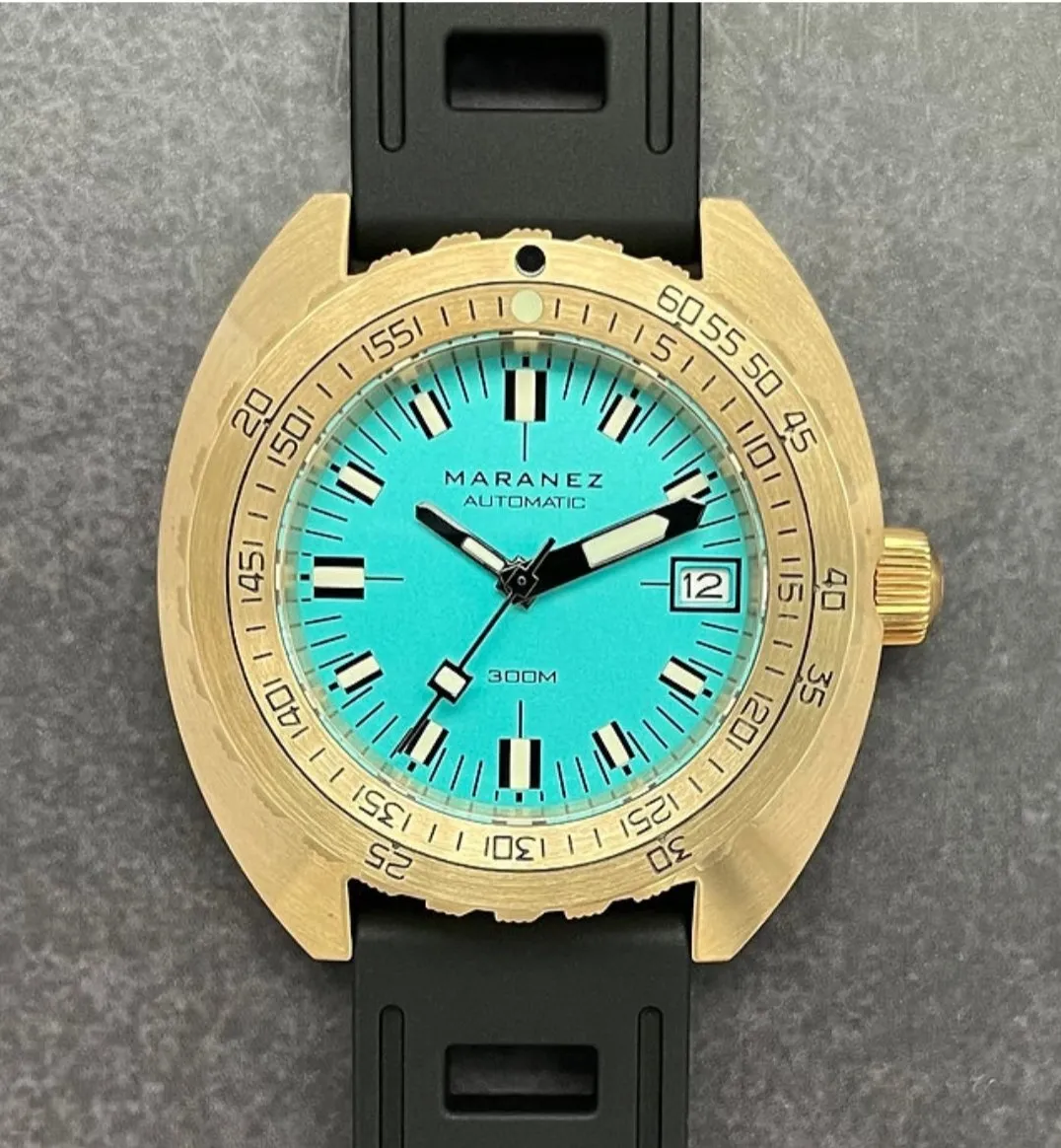 Maranez Samui Vintage Brass Watch Turquoise