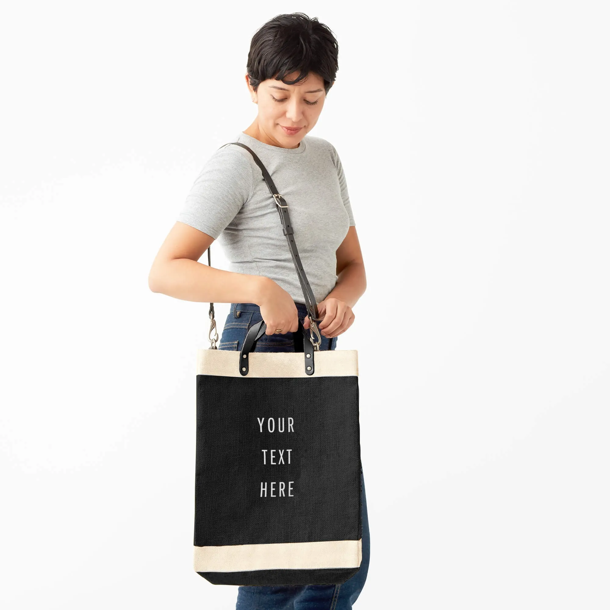 Market Bag in Black with Black Strap (003BKSTRAP) | Estimated Delivery December 2024