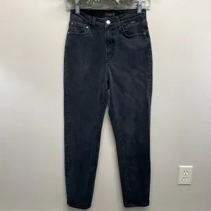 Mavi Star High Waist Mom Jean Black Wash Denim Style 101077-33944 Size 25x29
