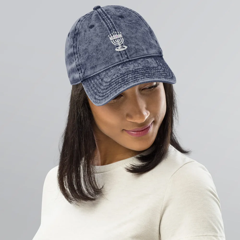 Menorah Logo Vintage Cap