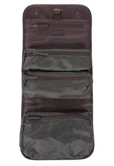 MENS BARBOUR HANGING WASHBAG - OLIVE