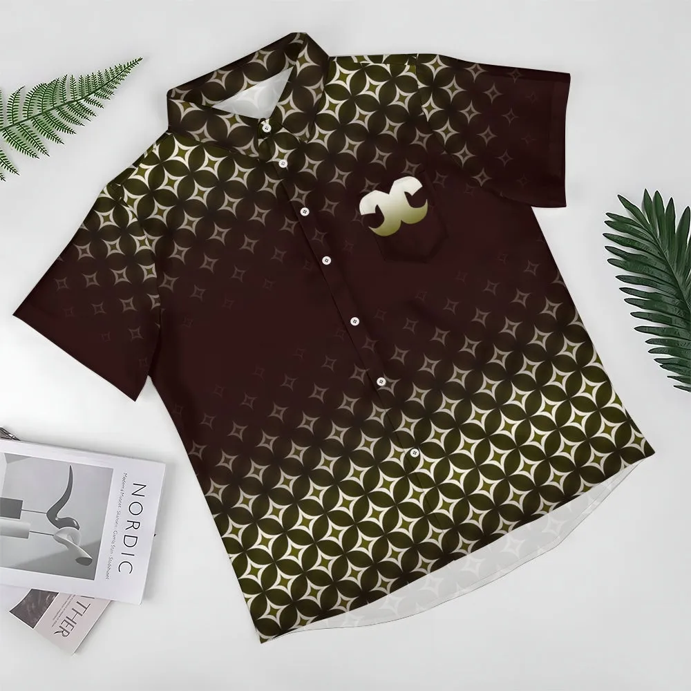 Men's Classic Patterned Casual Short Sleeve Shirt 2404001440