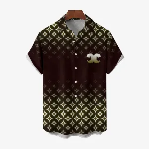 Men's Classic Patterned Casual Short Sleeve Shirt 2404001440