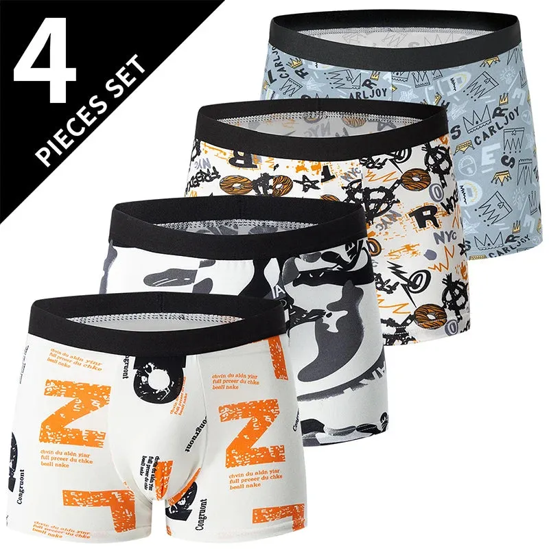 Men's Fashion Printed Breathable Boxers