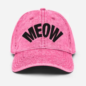 Meow Vintage Denim Dad Cap