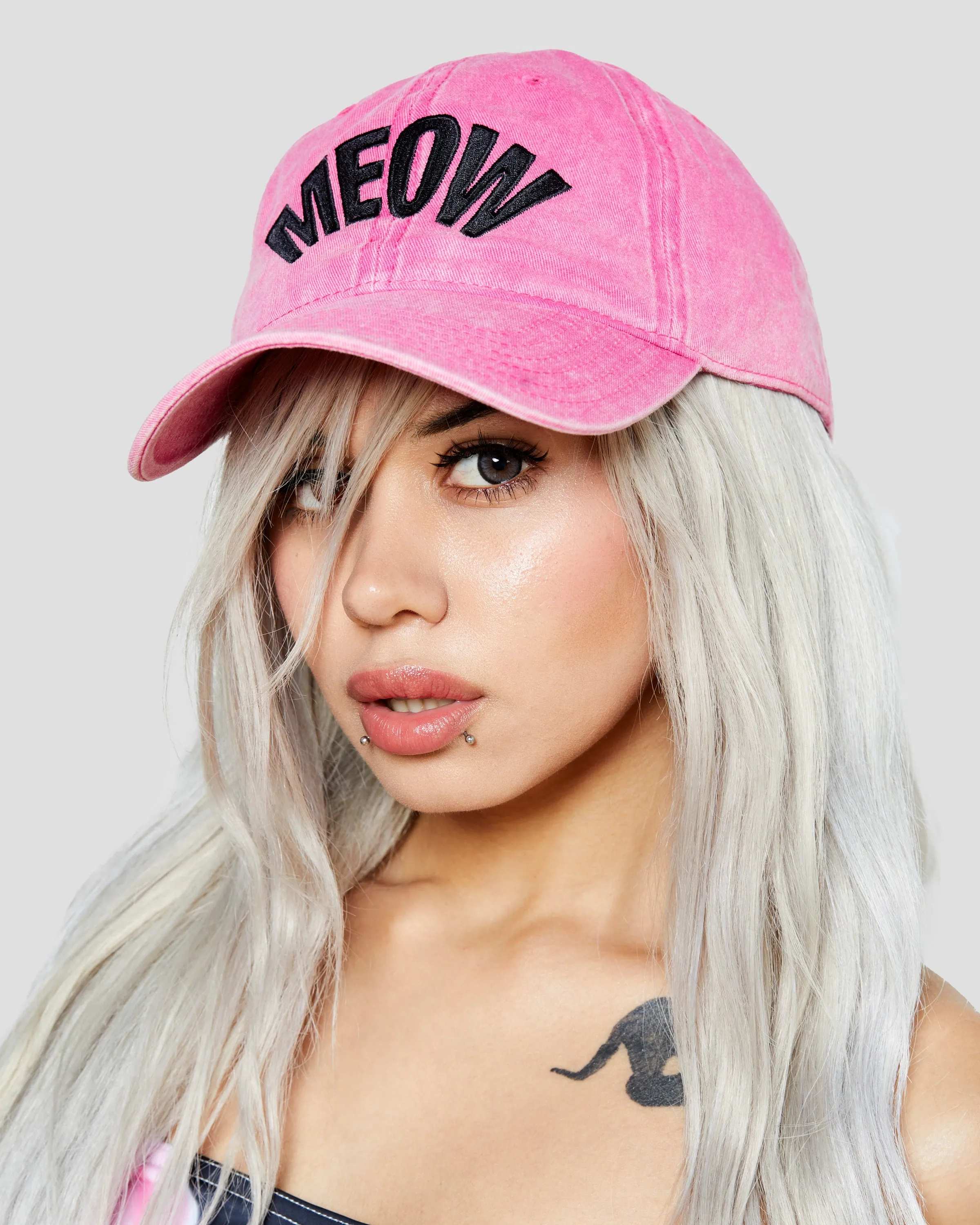 Meow Vintage Denim Dad Cap