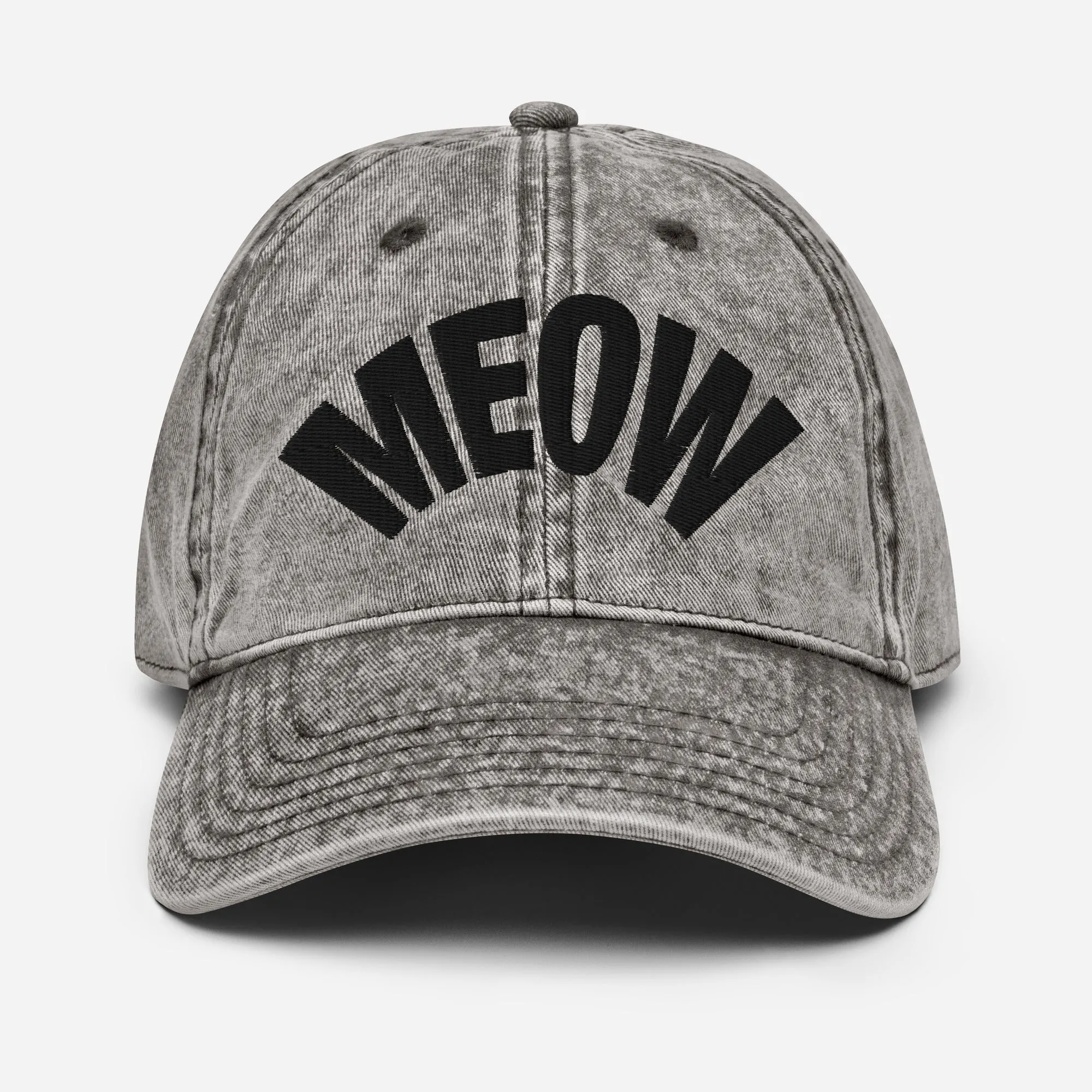 Meow Vintage Denim Dad Cap