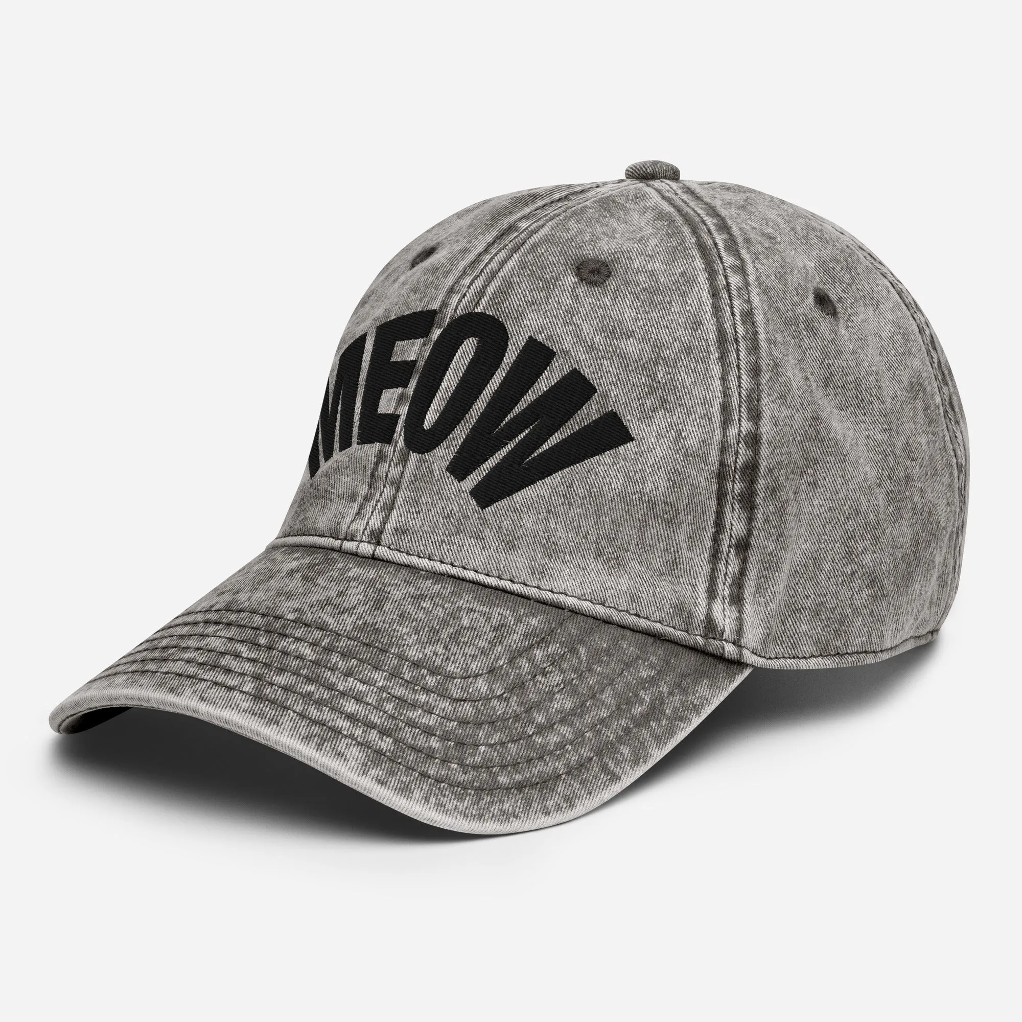 Meow Vintage Denim Dad Cap