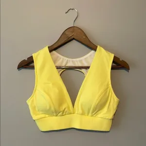 Michi Yellow Cutout Longline Sports Bra - EUC
