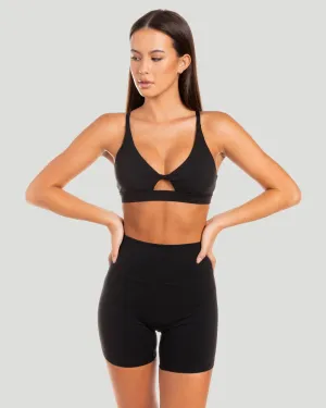 Micro Twist Bra - Black