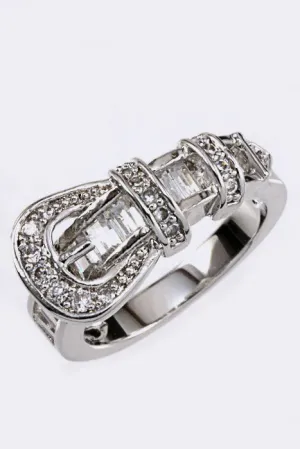 Midnight Cowgirl Western Belt Buckle Ring
