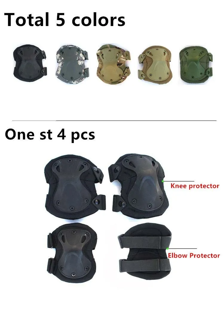 Military 4pc/set Tactical Knee & Elbow Protective Pad (5 color)