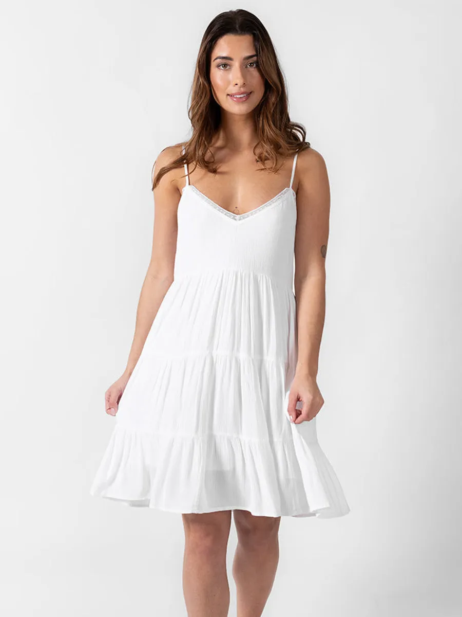 Mini Tier Dress in White